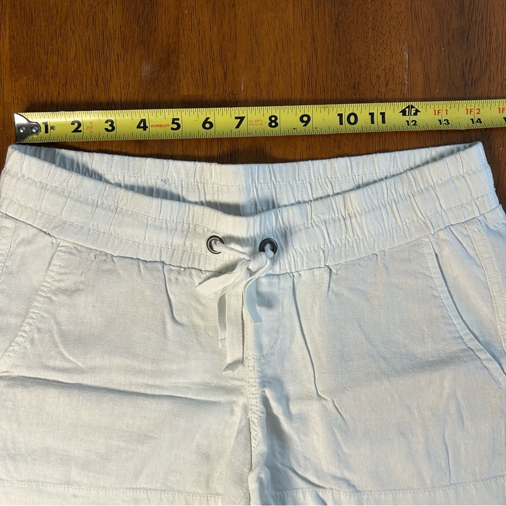Linen Blend Shorts Bundle | Women XS |Blue & White | Elastic Waist Casual Summer - Picture 10 of 10